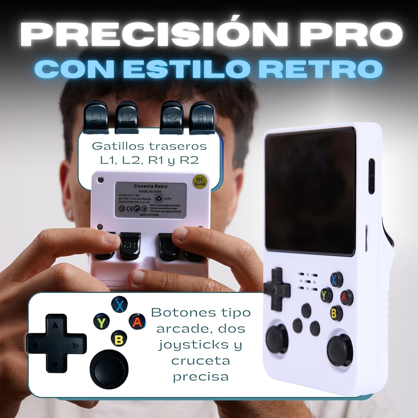 CONSOLA R36S-CON + 20.000 JUEGOS